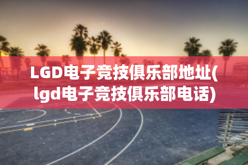 LGD电子竞技俱乐部地址(lgd电子竞技俱乐部电话)