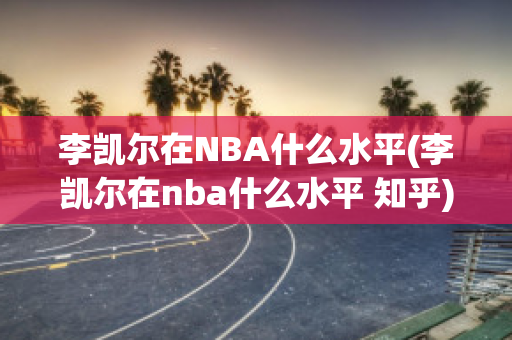 李凯尔在NBA什么水平(李凯尔在nba什么水平 知乎)