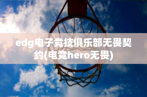 edg电子竞技俱乐部无畏契约(电竞hero无畏)