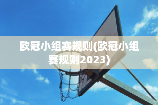 欧冠小组赛规则(欧冠小组赛规则2023)