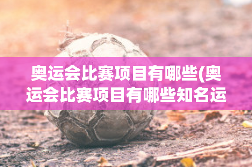 奥运会比赛项目有哪些(奥运会比赛项目有哪些知名运动员)