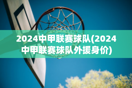 2024中甲联赛球队(2024中甲联赛球队外援身价)