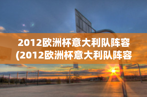 2012欧洲杯意大利队阵容(2012欧洲杯意大利队阵容图)