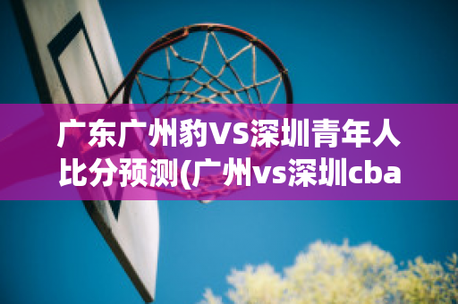 广东广州豹VS深圳青年人比分预测(广州vs深圳cba)