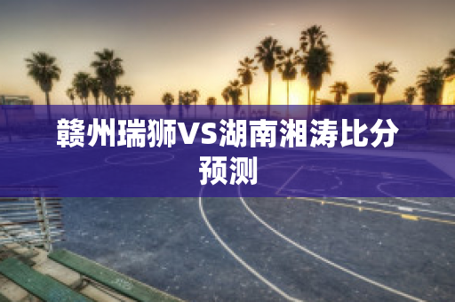 赣州瑞狮VS湖南湘涛比分预测