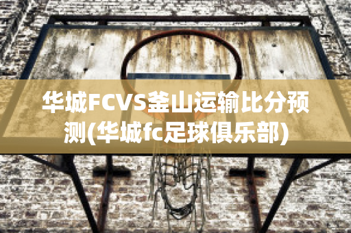 华城FCVS釜山运输比分预测(华城fc足球俱乐部)