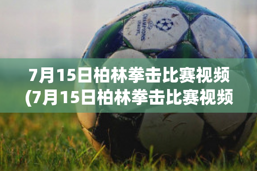 7月15日柏林拳击比赛视频(7月15日柏林拳击比赛视频播放)