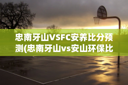 忠南牙山VSFC安养比分预测(忠南牙山vs安山环保比分)