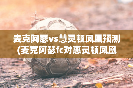 麦克阿瑟vs慧灵顿凤凰预测(麦克阿瑟fc对惠灵顿凤凰直播)