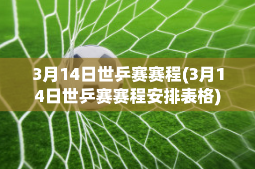 3月14日世乒赛赛程(3月14日世乒赛赛程安排表格)