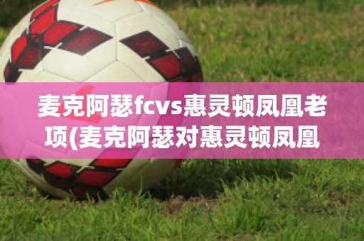 麦克阿瑟fcvs惠灵顿凤凰老项(麦克阿瑟对惠灵顿凤凰比分预测)