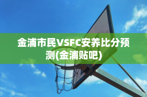 金浦市民VSFC安养比分预测(金浦贴吧)