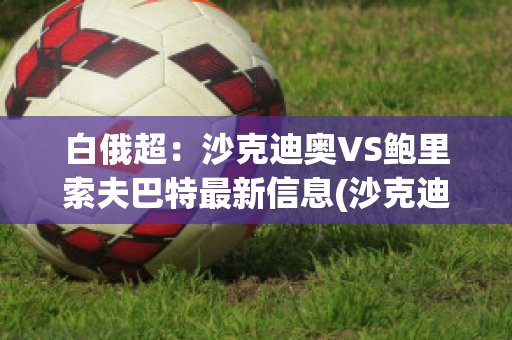 白俄超：沙克迪奥VS鲍里索夫巴特最新信息(沙克迪奥足球又名)